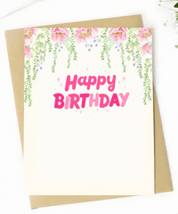 Pink Birthday Card from Bouqk