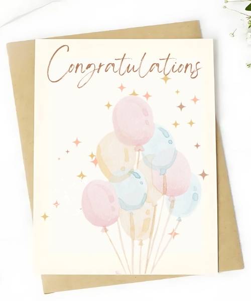Congratulations Pastel Card from Bouqk