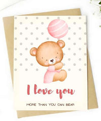 I Love You Teddy Card from Bouqk