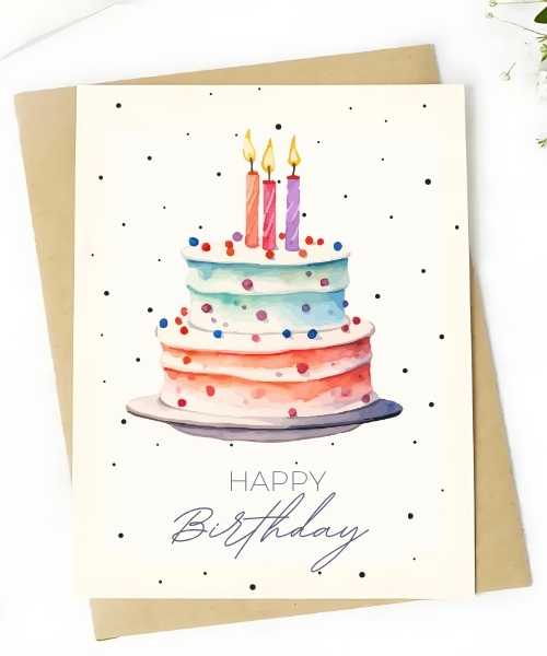 Birthday Cake Card from Bouqk