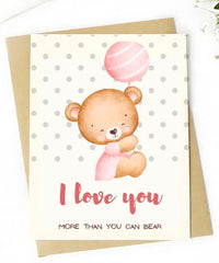 I Love You Bear Card from Bouqk