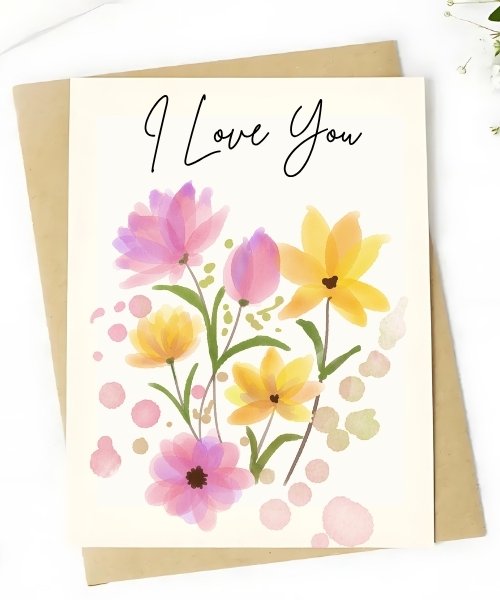 I Love You Pastel Card from Bouqk