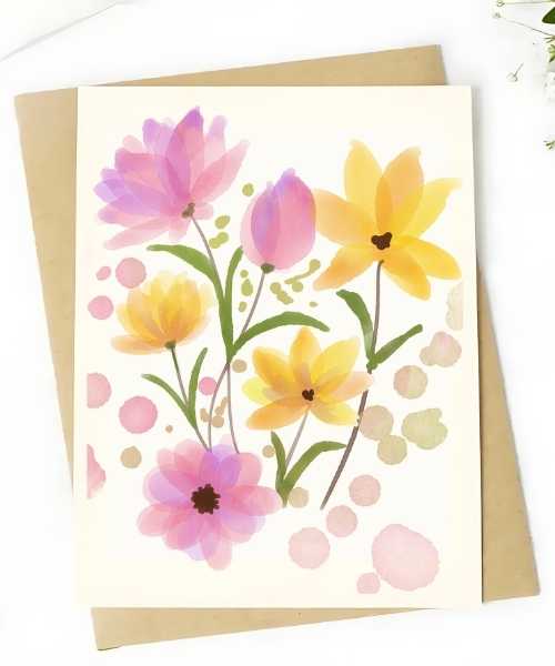 Pastel Flowers Card from Bouqk