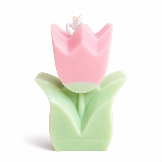 Tulip shaped scented candle 65g