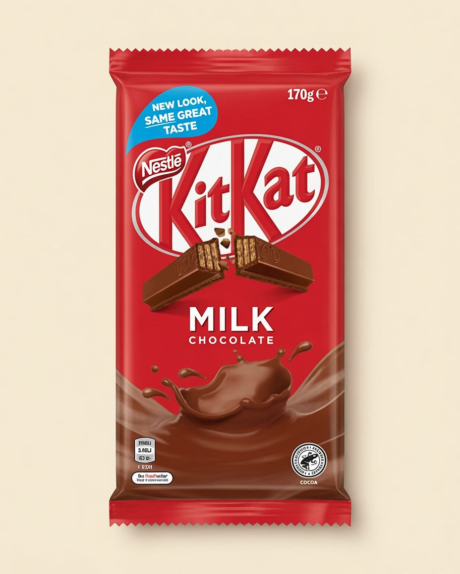 Personalised chocolate block with a printed photo and message from Bouqk
